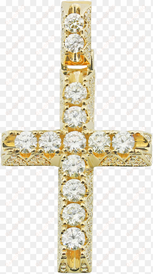 gold cross pendant with diamonds