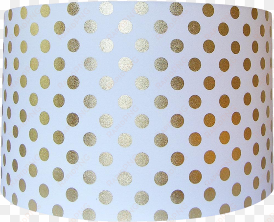 gold dot fabric drum lamp shade - circulo ondulado blanco png