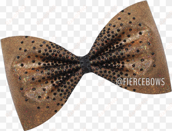 gold dust rhinestone tailless bow - sequin