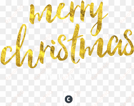Gold Foil Merry Christmas transparent png image