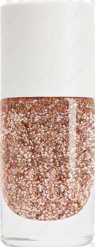 gold glitter nail polish, non-toxic, water based - vernis isis paillettes - nailmatic