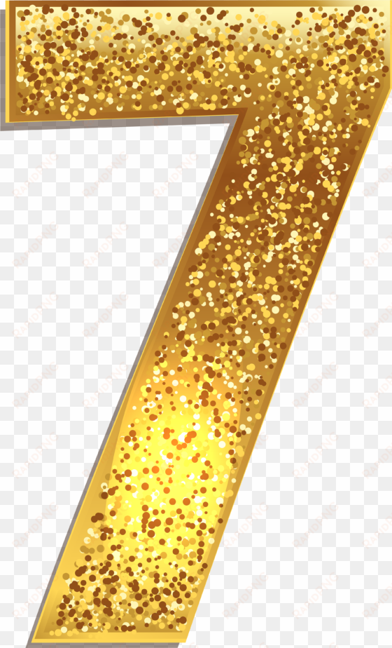 gold glitter number png