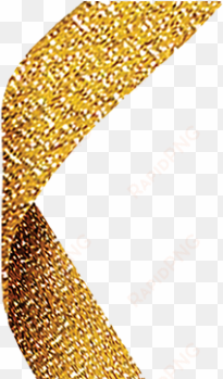 Gold Glitter Woven Ribbons - Transparent Glitter Png Gold transparent png image