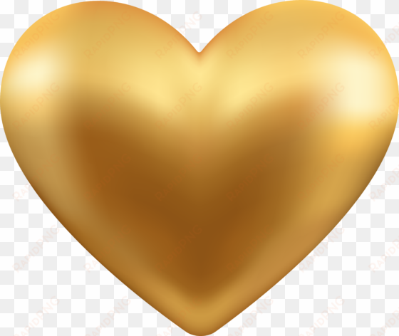 gold heart transparent png clip art