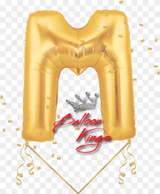 gold letter m - letter balloons m