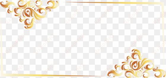 gold line border european vector 4748*2250 - vector border gold png