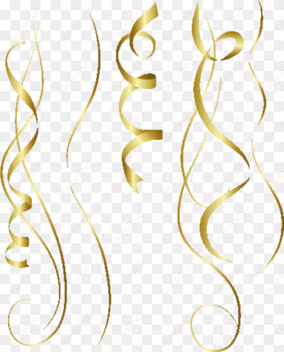 gold party confetti streamers @simonevdw - gold png confetti