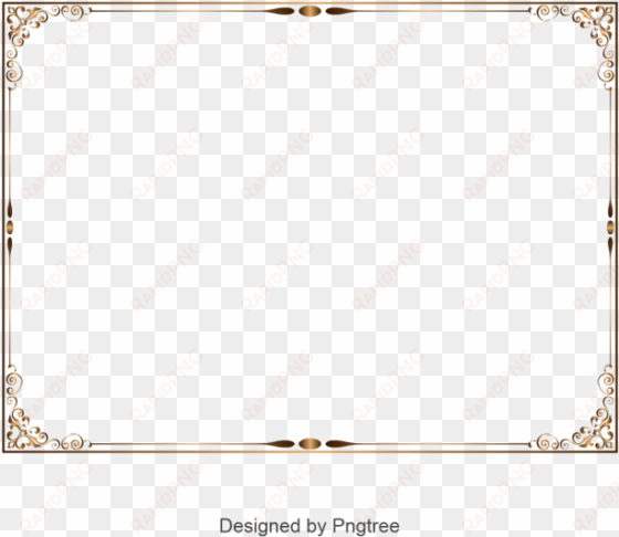 gold retro decorative border, border, frame vector - vector khung vien trang tri