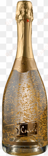 gold spirits goldcuvee - glitter champagne bottle transparent