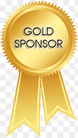 gold sponsor - award gold ribbon png