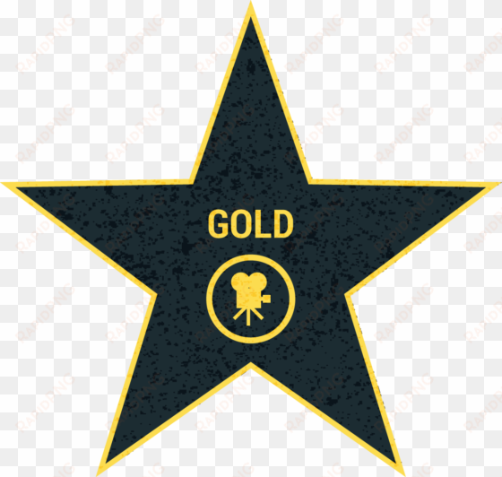 gold sponsors - walk of fame star png