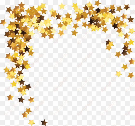 gold stars decoration png clipart picture - gold stars clip art