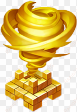 gold twister trophy - illustration