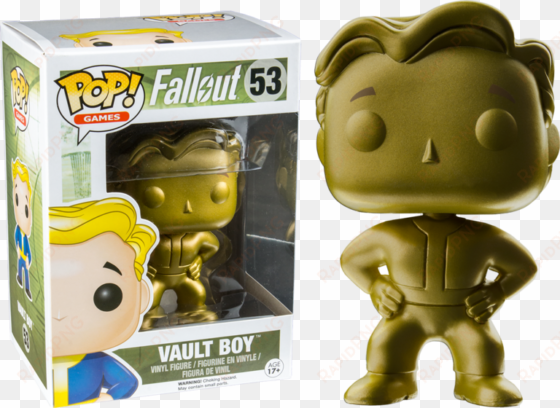 gold vault boy pop vinyl figure - fallout vault boy pop! vinyl figure