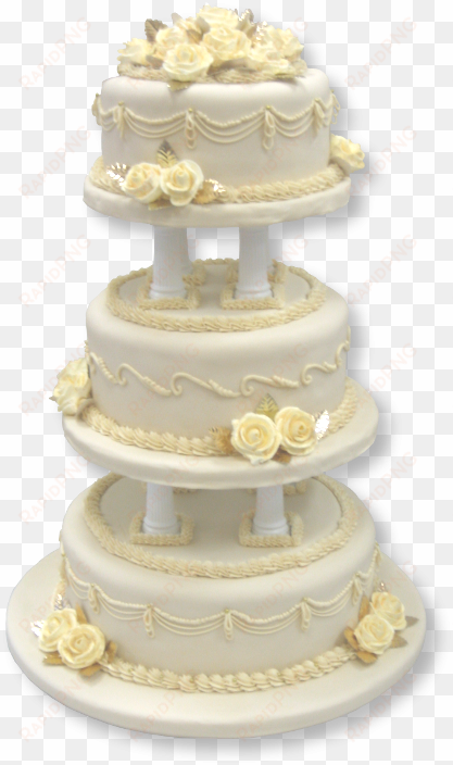 gold wedding cake png - cake