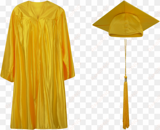 gold - yellow graduation gown adult