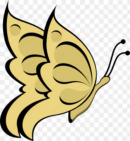 Golden Butterfly Clipart - Butterfly Clip Art transparent png image