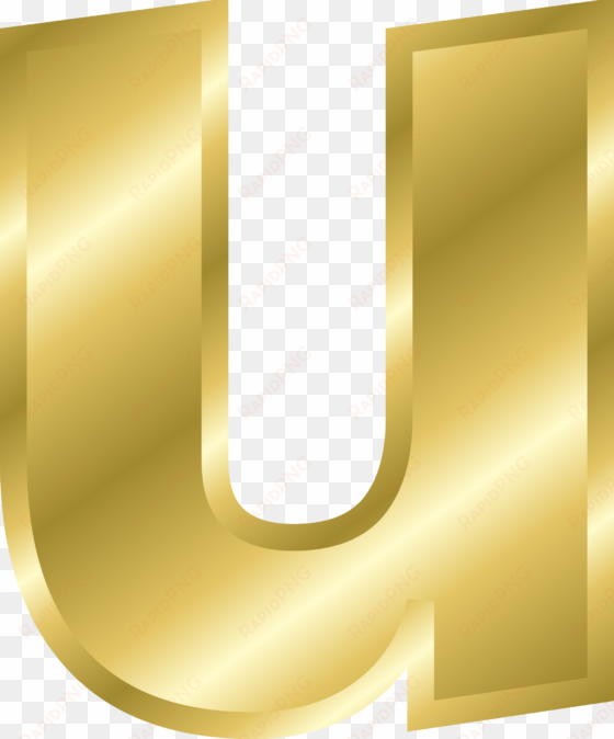 golden clipart alphabet - gold letter u png