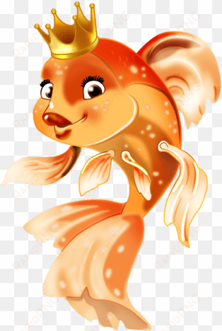 golden fish - queen fish clipart