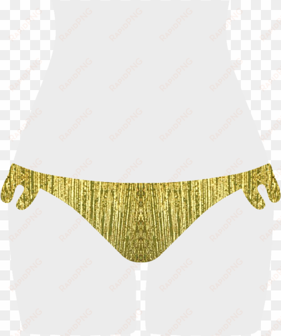 golden glow flora bikini bottom
