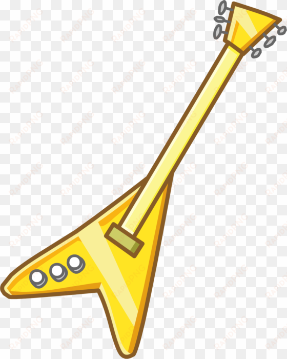 golden guitar clothing icon id - club penguin electric guitar