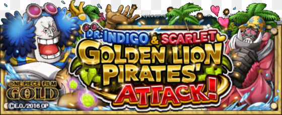 golden lion pirates' attack banner - golden lion pirates