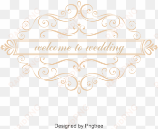 golden pattern wedding label vector, wedding label, - label