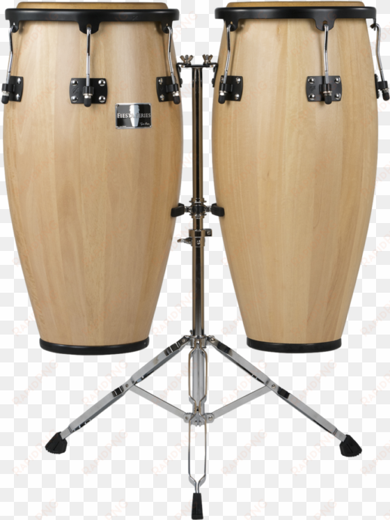 gon bops fiesta conga set with dual conga stand natural