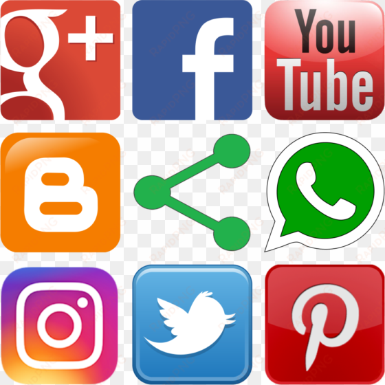 google comercial redes sociales - social platform icons