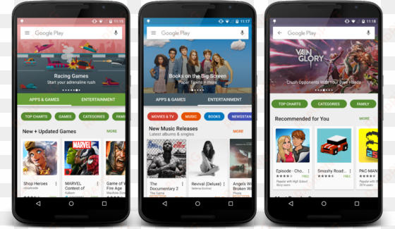 google play redesign - google play store design
