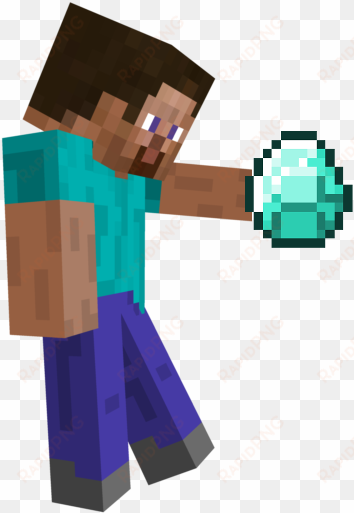 google search - minecraft steve holding diamond