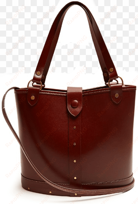 goop - the row bucket contrast-stitch leather bag