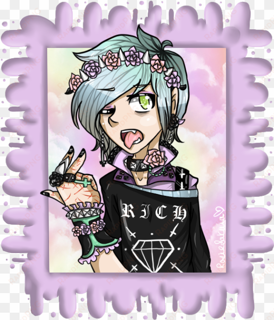 gothic manga - pma - pastel goth anime boy