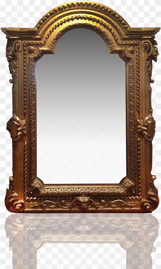 gothic revival carved and golden gilded mirror c - gothic revival architecture