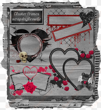 gothic romance cluster frames & freebie - romance