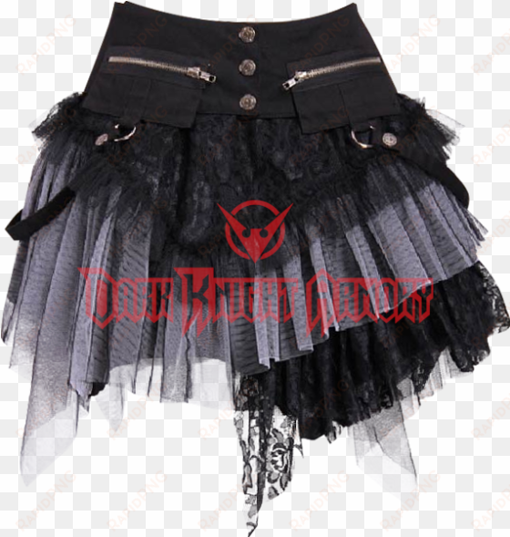 gothic short layered handkerchief skirt - skirt png