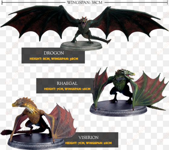 gotpremium - eaglemoss game of thrones dragons