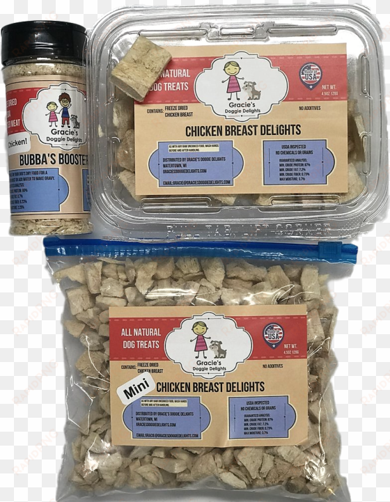 gracie's chicken breast delights freeze dried dog treats - dog treats