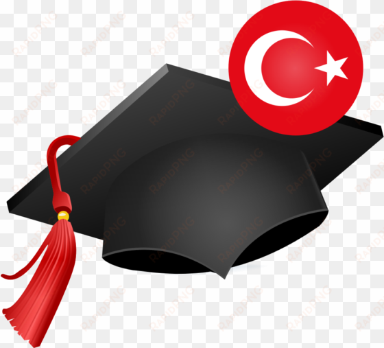 graduation hat with turkish flag - no college