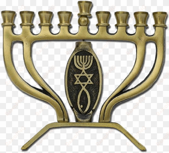 grafted in brass hanukkah menorah - hanukkah