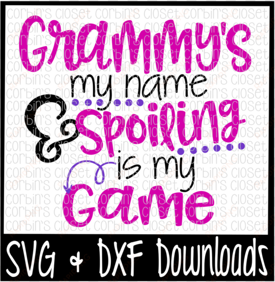 grammy's my name & spoiling is my game by corbins svg - little brother biggest fan football svg