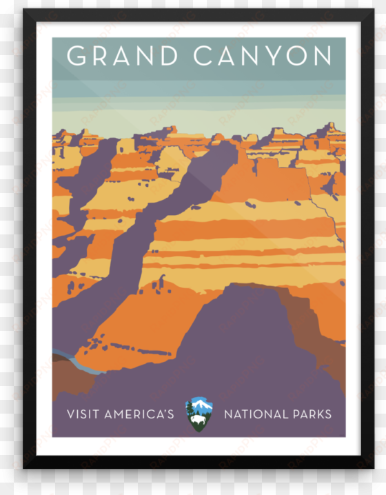 grand canyon print - santa fe railroad, grand canyon national park, arizona,