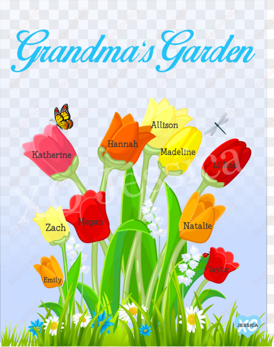 "grandma's garden" flag - flag