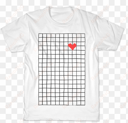graph my heart grid pattern kids t-shirt - kid waffles shirt