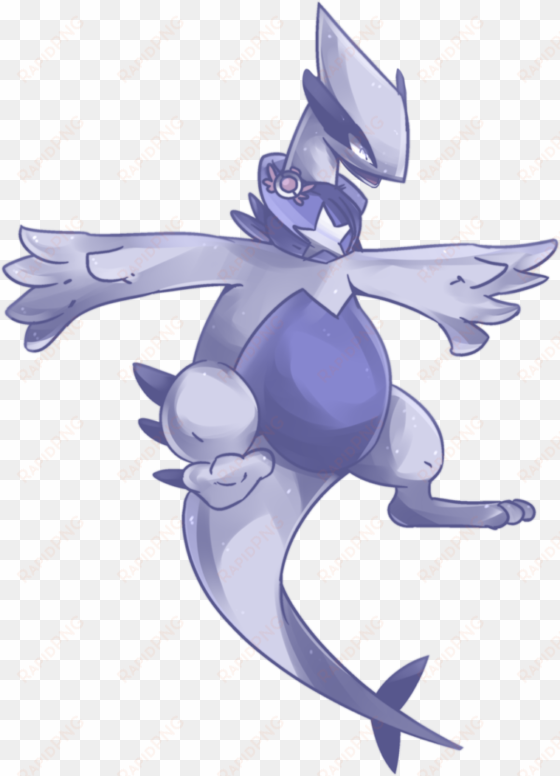 Graphic Black And White Custom Baby Lugia Commission - Anime transparent png image