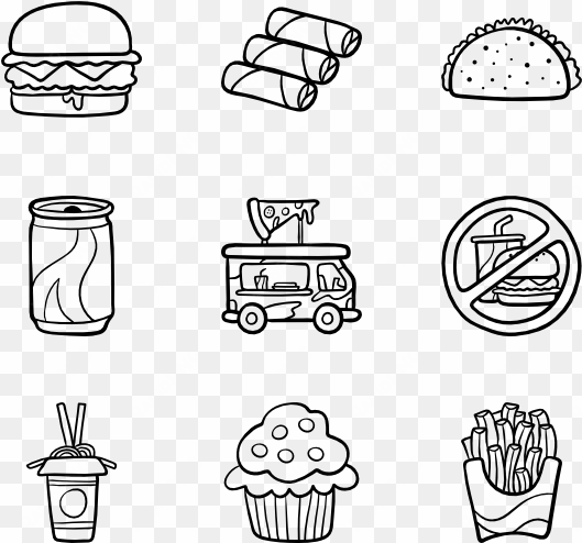 graphic black and white hand drawn icon packs svg psd - food icons chalk png