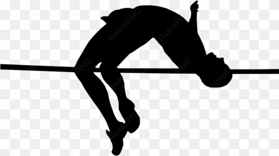 graphic black and white library high jump png black - track and field high jump clipart