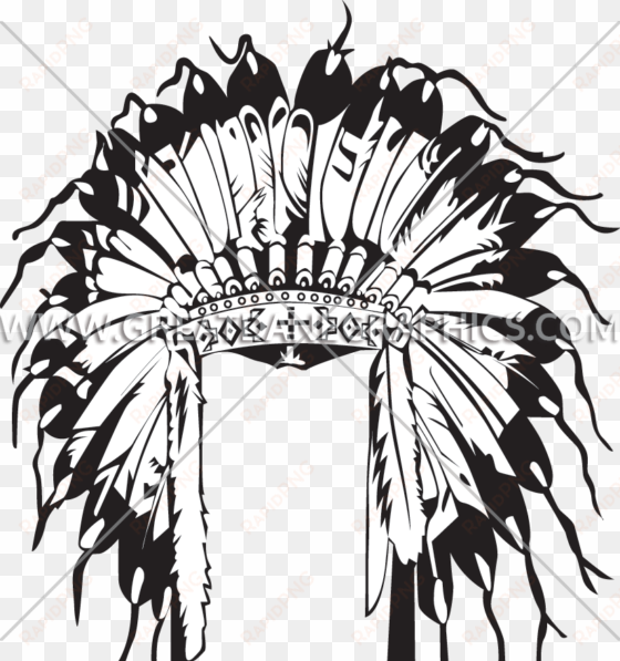 graphic free download head dress production ready artwork - indian headdress design front