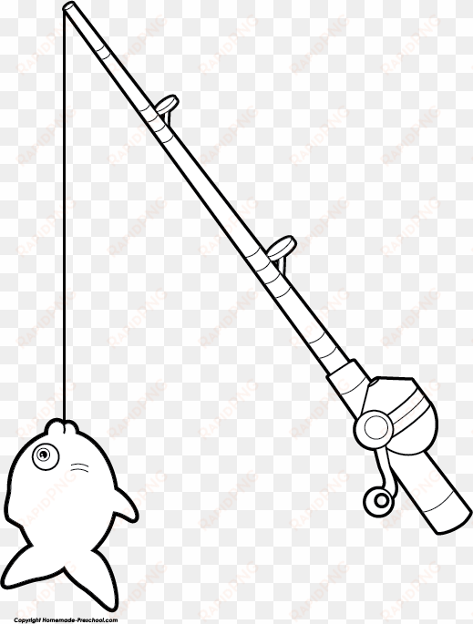 graphic freeuse download fishing pole clipart black - draw a fishing pole