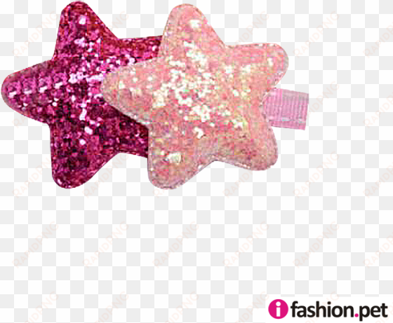 graphic freeuse library glittery star pet hair clip - hair clip transparent